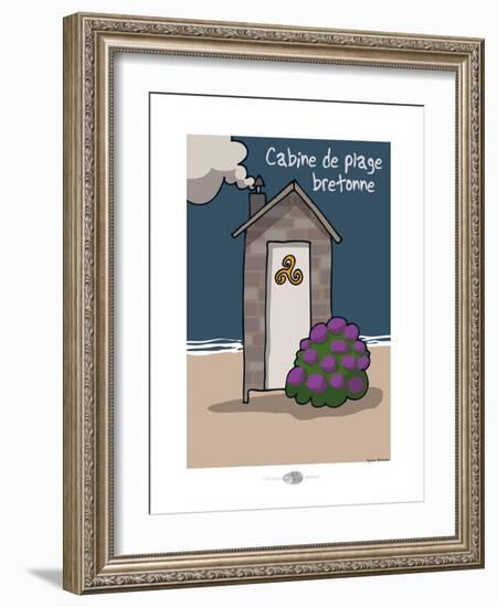 Oc'h oc'h. - Cabine de plage bretonne-Sylvain Bichicchi-Framed Art Print