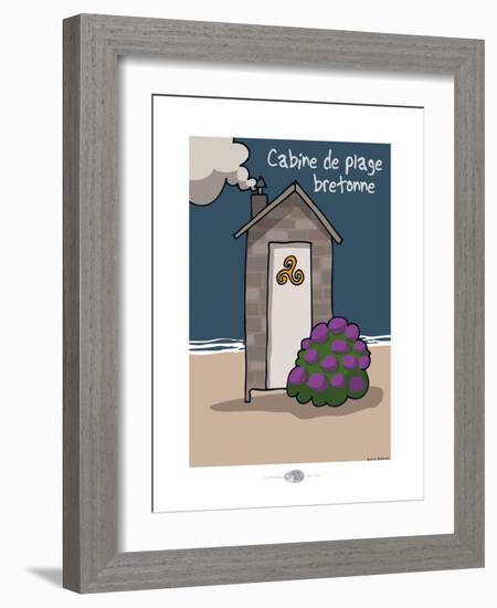 Oc'h oc'h. - Cabine de plage bretonne-Sylvain Bichicchi-Framed Art Print