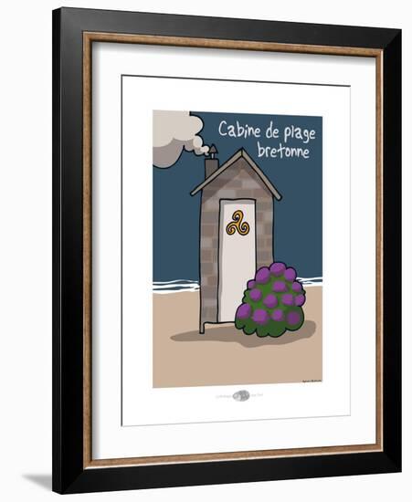 Oc'h oc'h. - Cabine de plage bretonne-Sylvain Bichicchi-Framed Art Print