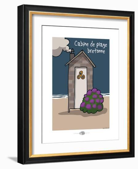 Oc'h oc'h. - Cabine de plage bretonne-Sylvain Bichicchi-Framed Art Print