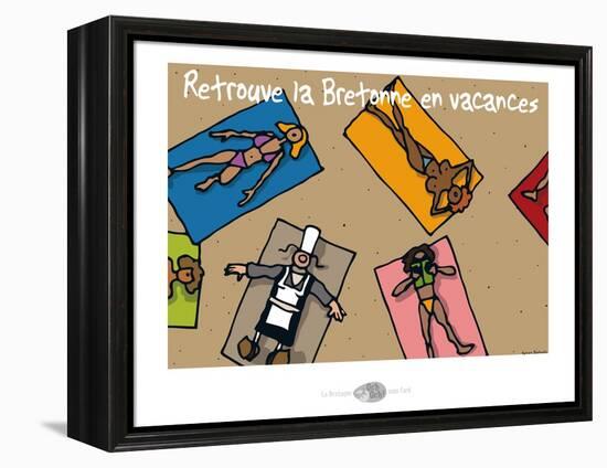 Oc'h oc'h. - La Bretonne à la plage-Sylvain Bichicchi-Framed Stretched Canvas