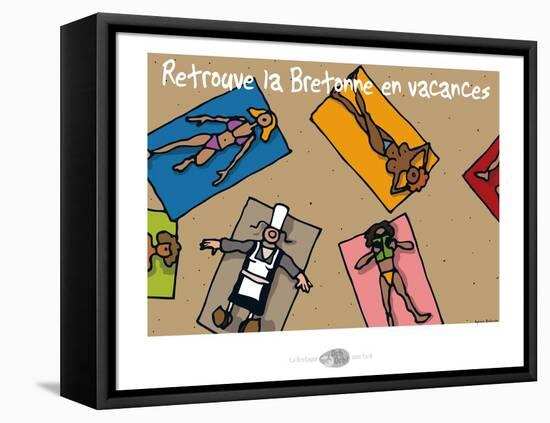 Oc'h oc'h. - La Bretonne à la plage-Sylvain Bichicchi-Framed Stretched Canvas