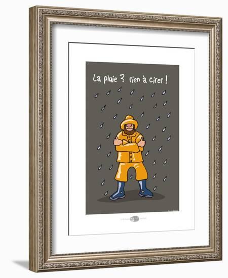 Oc'h oc'h. - La pluie, rien à cirer !-Sylvain Bichicchi-Framed Art Print