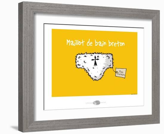 Oc'h oc'h. - Maillot de bain breton-Sylvain Bichicchi-Framed Art Print