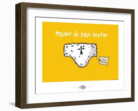 Oc'h oc'h. - Maillot de bain breton-Sylvain Bichicchi-Framed Art Print