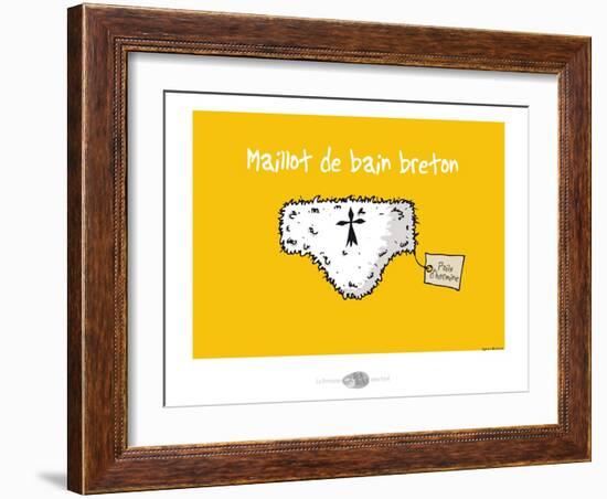 Oc'h oc'h. - Maillot de bain breton-Sylvain Bichicchi-Framed Art Print