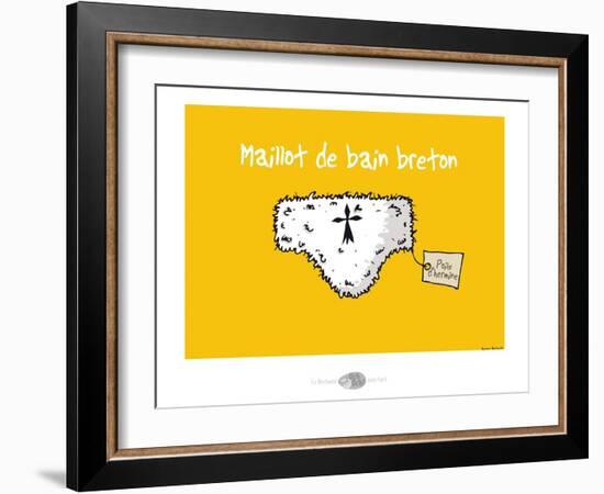 Oc'h oc'h. - Maillot de bain breton-Sylvain Bichicchi-Framed Art Print