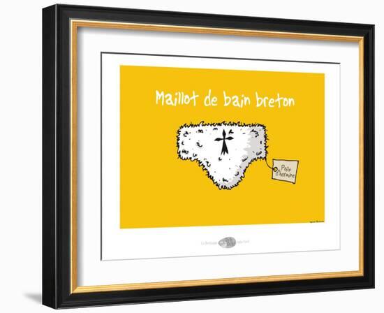 Oc'h oc'h. - Maillot de bain breton-Sylvain Bichicchi-Framed Art Print
