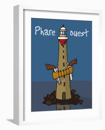 Oc'h oc'h. - Phare ouest-Sylvain Bichicchi-Framed Art Print