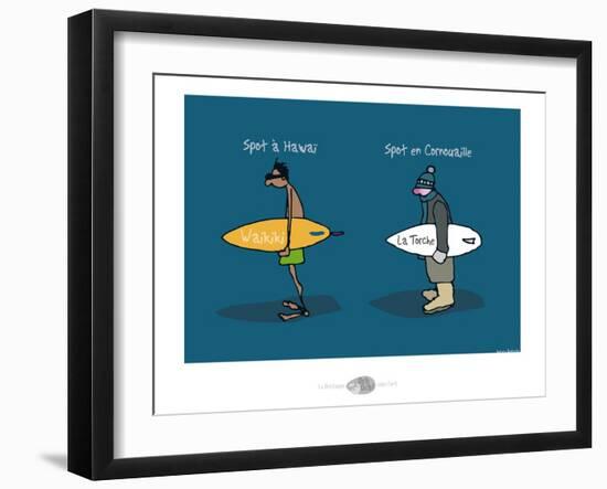 Oc'h oc'h. - Spots de surf-Sylvain Bichicchi-Framed Art Print