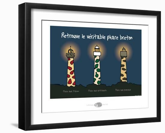 Oc'h oc'h. - Véritable phare breton-Sylvain Bichicchi-Framed Art Print