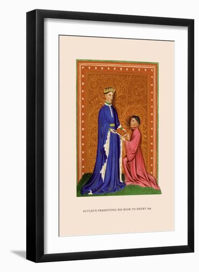 Occleve Presenting His Book to Henry V-H. Shaw-Framed Art Print