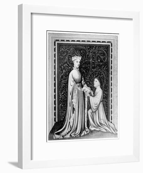 Occleve the Poet and King Henry V, C1410-null-Framed Giclee Print