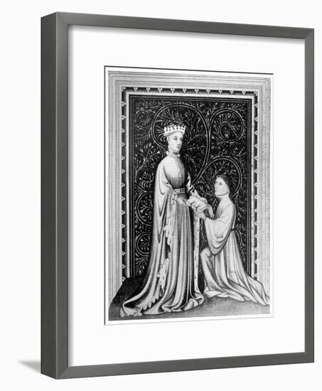 Occleve the Poet and King Henry V, C1410-null-Framed Giclee Print