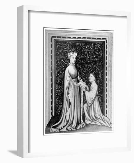 Occleve the Poet and King Henry V, C1410-null-Framed Giclee Print