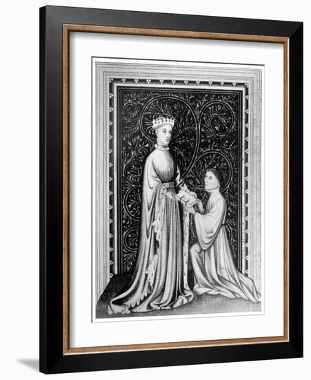 Occleve the Poet and King Henry V, C1410-null-Framed Giclee Print