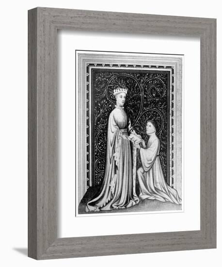 Occleve the Poet and King Henry V, C1410-null-Framed Giclee Print