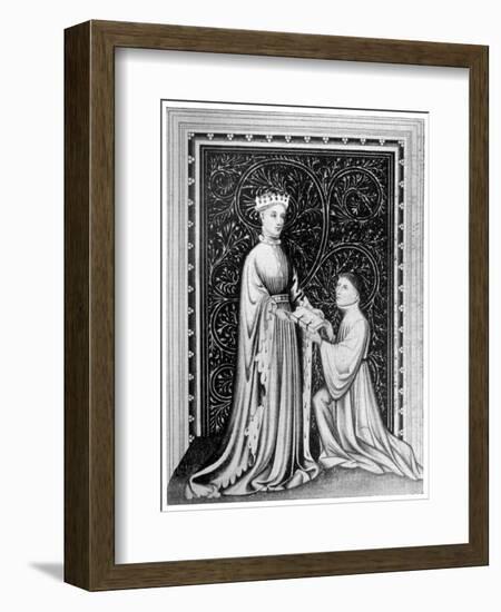 Occleve the Poet and King Henry V, C1410-null-Framed Giclee Print