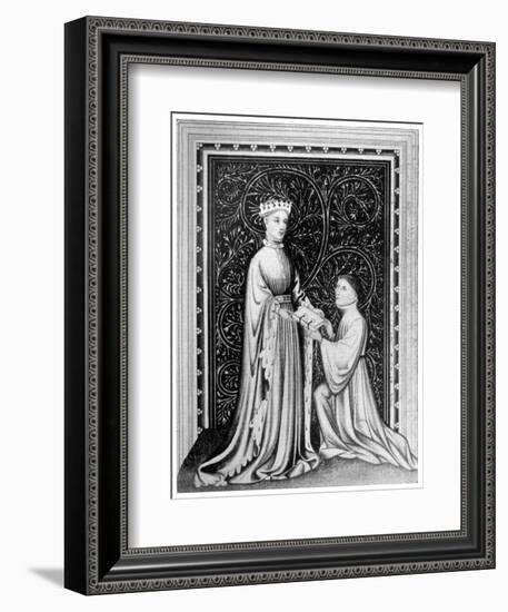 Occleve the Poet and King Henry V, C1410-null-Framed Giclee Print