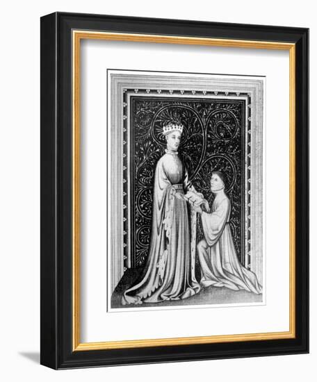 Occleve the Poet and King Henry V, C1410-null-Framed Giclee Print