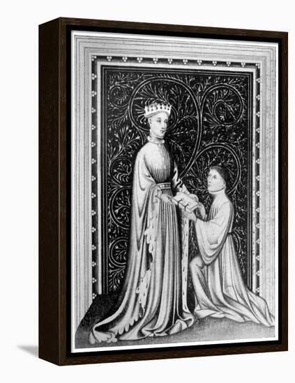 Occleve the Poet and King Henry V, C1410-null-Framed Premier Image Canvas