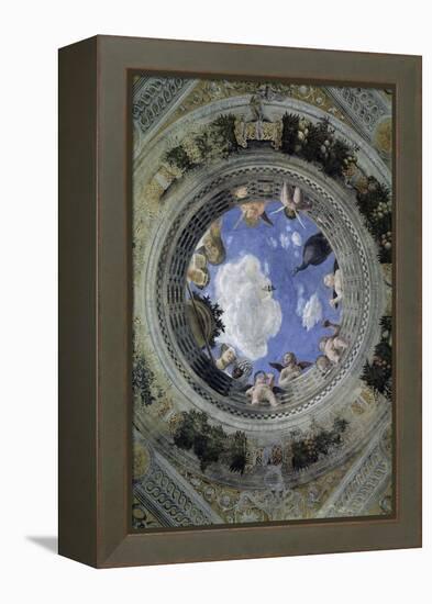 Occulus of the Ceiling of the House of Spouses, Ducal Palace of Mantua, Italy (Camera Degli Sposi,-Andrea Mantegna-Framed Premier Image Canvas