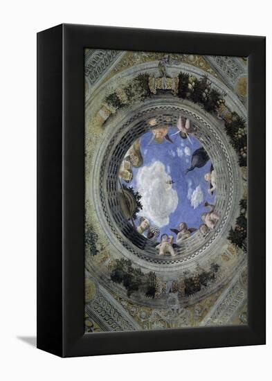 Occulus of the Ceiling of the House of Spouses, Ducal Palace of Mantua, Italy (Camera Degli Sposi,-Andrea Mantegna-Framed Premier Image Canvas