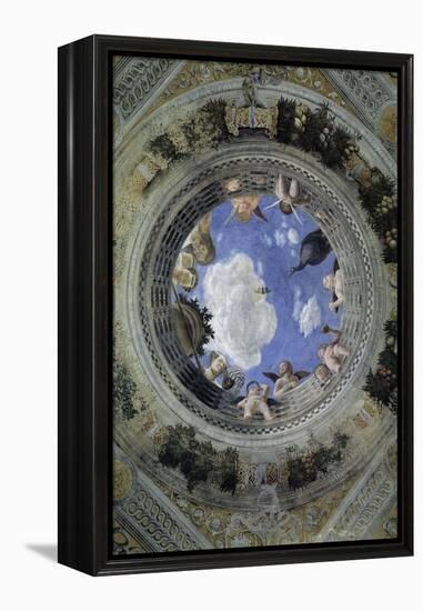 Occulus of the Ceiling of the House of Spouses, Ducal Palace of Mantua, Italy (Camera Degli Sposi,-Andrea Mantegna-Framed Premier Image Canvas