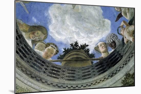 Occulus of the Ceiling of the House of Spouses, Ducal Palace of Mantua, Italy (Camera Degli Sposi,-Andrea Mantegna-Mounted Giclee Print