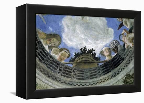 Occulus of the Ceiling of the House of Spouses, Ducal Palace of Mantua, Italy (Camera Degli Sposi,-Andrea Mantegna-Framed Premier Image Canvas