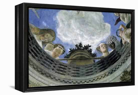 Occulus of the Ceiling of the House of Spouses, Ducal Palace of Mantua, Italy (Camera Degli Sposi,-Andrea Mantegna-Framed Premier Image Canvas