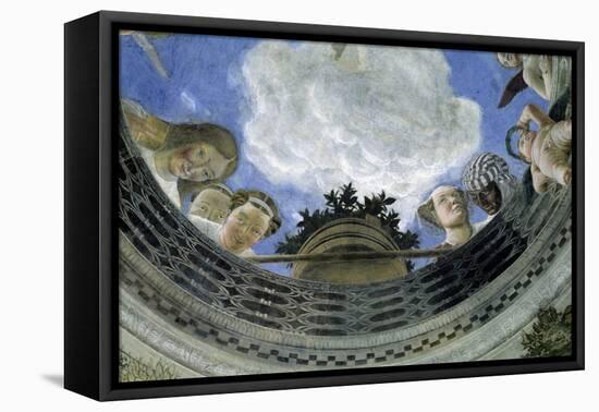 Occulus of the Ceiling of the House of Spouses, Ducal Palace of Mantua, Italy (Camera Degli Sposi,-Andrea Mantegna-Framed Premier Image Canvas