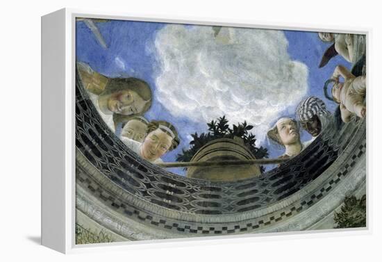 Occulus of the Ceiling of the House of Spouses, Ducal Palace of Mantua, Italy (Camera Degli Sposi,-Andrea Mantegna-Framed Premier Image Canvas