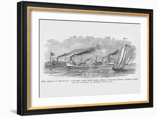 Occupation of Baltimore under Cadwallader-Frank Leslie-Framed Art Print