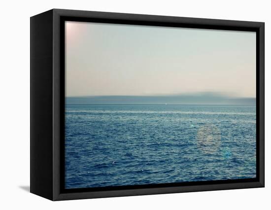 Ocean abstract-Savanah Plank-Framed Stretched Canvas