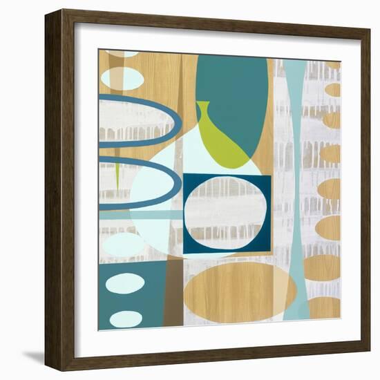 Ocean and Sand 3-Mary Calkins-Framed Giclee Print