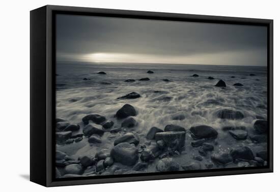 Ocean at Sunset, Montauk Point, Montauk, Long Island, New York State, USA-null-Framed Premier Image Canvas