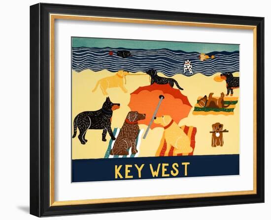 Ocean Ave Key West-Stephen Huneck-Framed Giclee Print