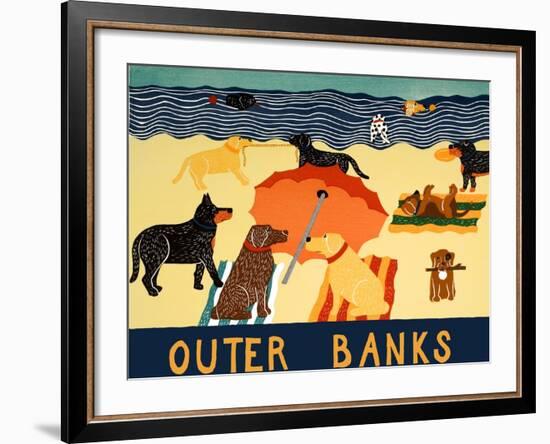 Ocean Ave Outer Banks-Stephen Huneck-Framed Giclee Print