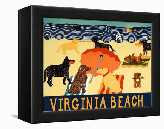 Ocean Ave Virginia Beach-Stephen Huneck-Framed Premier Image Canvas