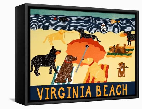 Ocean Ave Virginia Beach-Stephen Huneck-Framed Premier Image Canvas