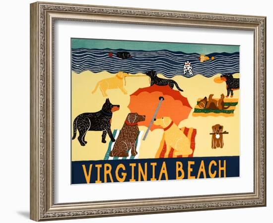 Ocean Ave Virginia Beach-Stephen Huneck-Framed Giclee Print