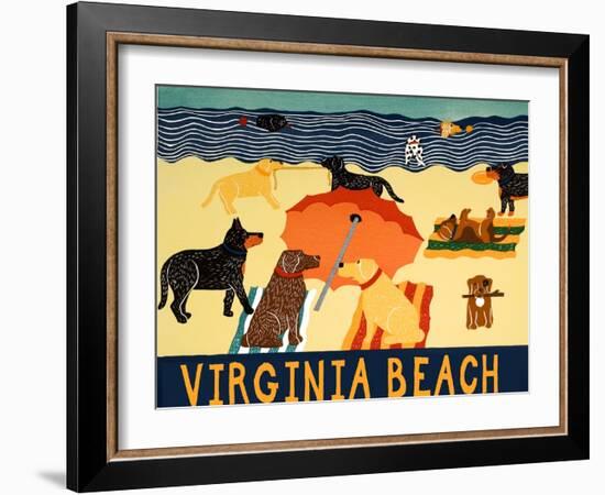 Ocean Ave Virginia Beach-Stephen Huneck-Framed Giclee Print