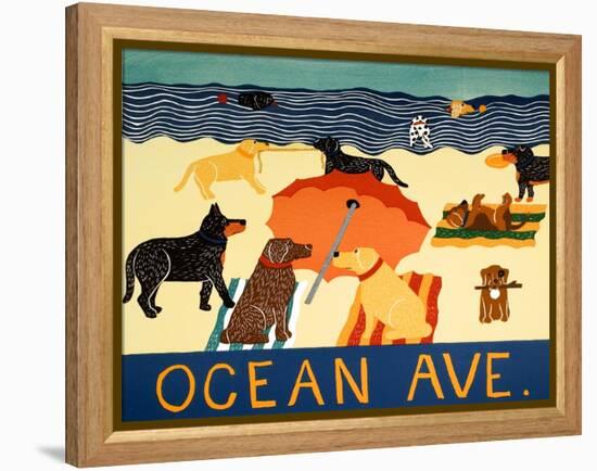 Ocean Ave-Stephen Huneck-Framed Premier Image Canvas