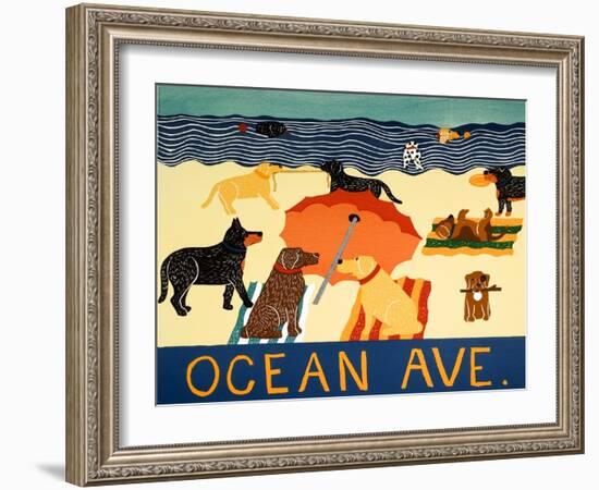 Ocean Ave-Stephen Huneck-Framed Giclee Print