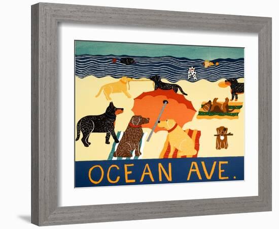 Ocean Ave-Stephen Huneck-Framed Giclee Print