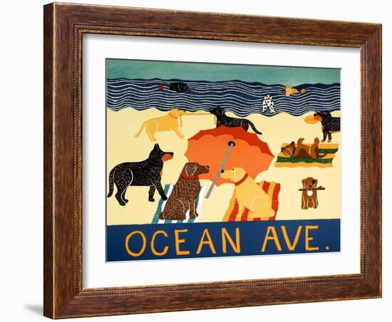 Ocean Ave-Stephen Huneck-Framed Giclee Print