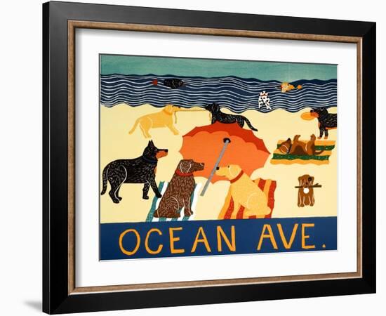 Ocean Ave-Stephen Huneck-Framed Giclee Print