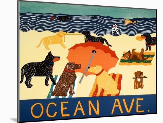 Ocean Ave-Stephen Huneck-Mounted Giclee Print
