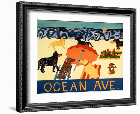 Ocean Ave-Stephen Huneck-Framed Giclee Print